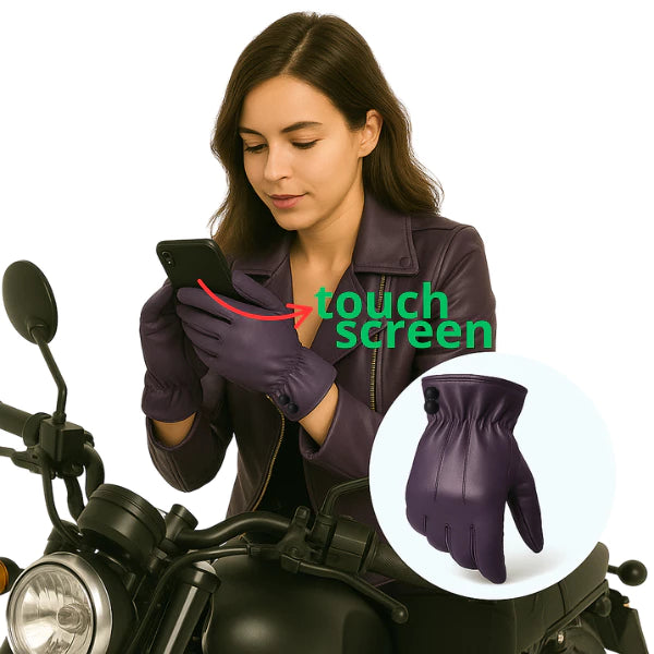 Luva Térmica Velutto Rider – Couro Resistente a Água e Touchscreen